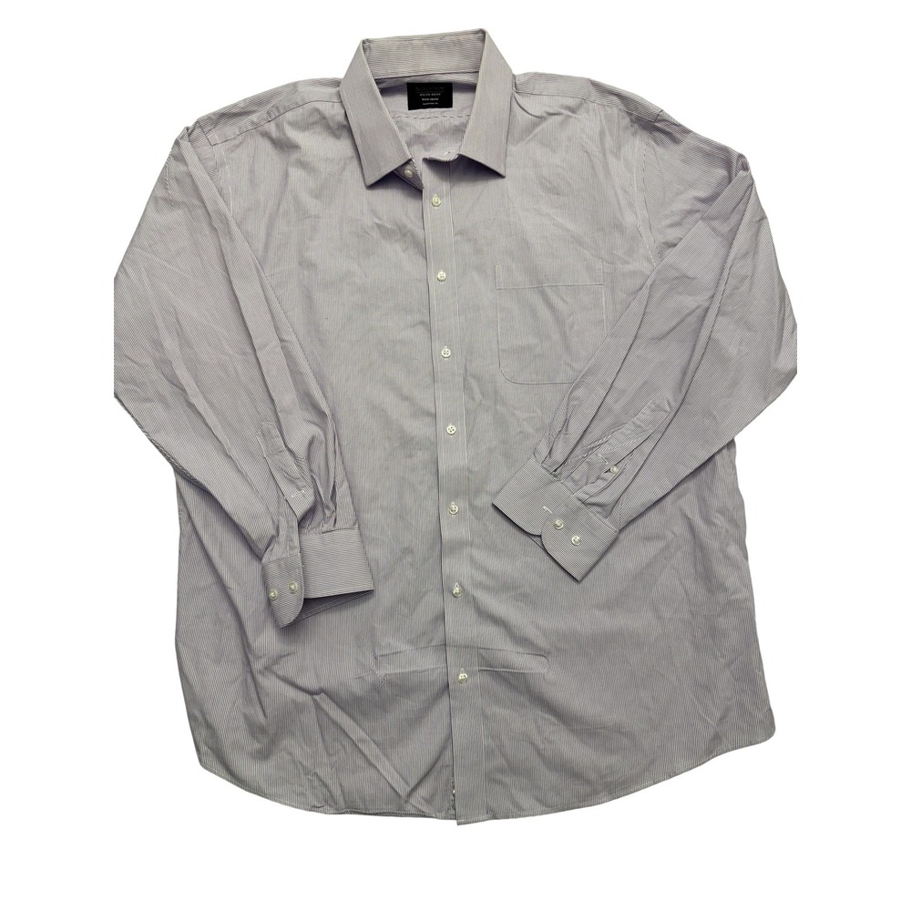 Nordstrom Men's Shop Dress Shirt Mens 18 34/35 Purple Long Sleeve Non Iron‎